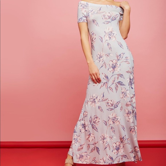 Off The Shoulder Maternity Maxi Dress - Picture 2 of 2